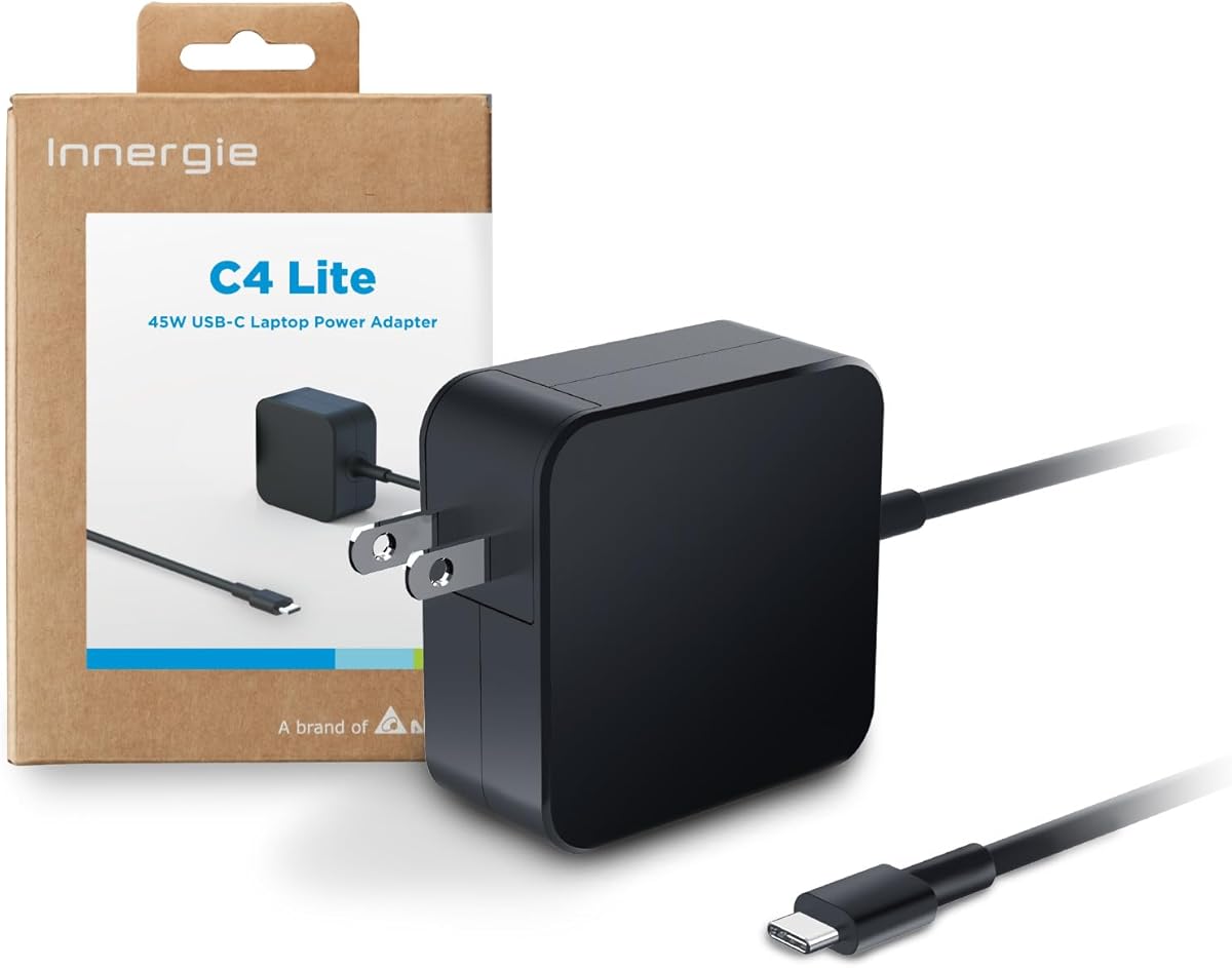 Innergie 45W USB Type C Laptop Power Adapter PD 3.0 with 2m Cable, for Acer, ASUS, Dell, HP, Lenovo, MSI, iPhone 16, MacBook (Delta Electronics)