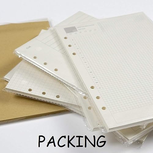 Miniatura 20 de Recambio de planificador A5 negro en blanco, insertos de planificador A5, repuesto de carpeta de 6 anillas, papel negro para carpeta recargable En