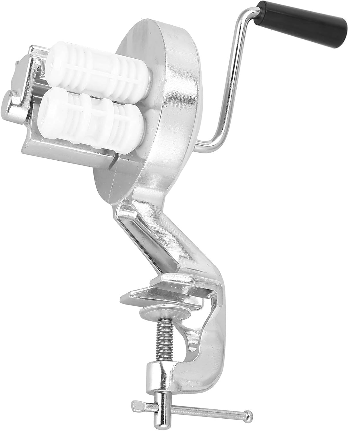 Prensa manual para pasta de macarrones, máquina para hacer fideos con manivela de acero inoxidable, herramienta de cocina compacta para pasta casera.