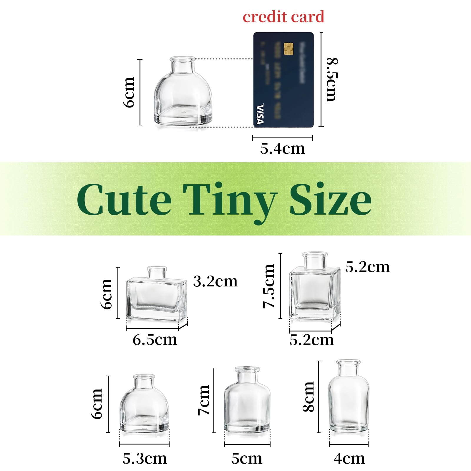 Hewory Mini Vase Transparent Verre: 20pièces Petit Vase Decoratif Design Soliflore en Verre pour Decoration Mariage Maison