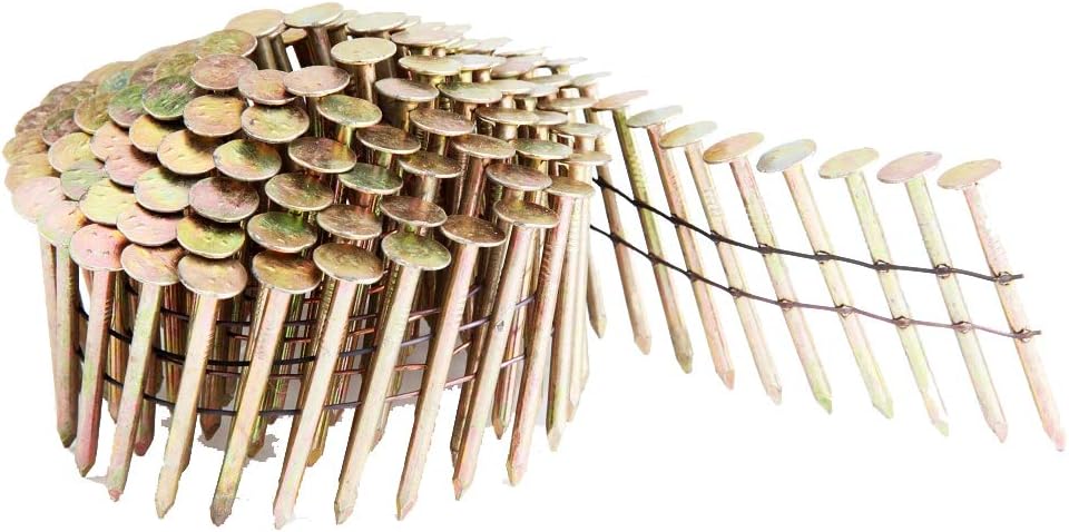Freeman RN-125 15 Degree 1-1/4" x 0.120" Wire Collated Galvanized Coil Roofing Nails (7200 Count)