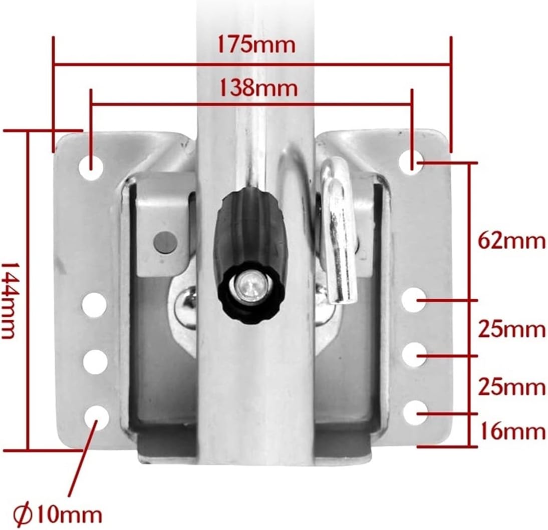 Manual Jack 6 Inch Solid Wheel with Brake Cap 1200 LBS Trailer Jack Jockey Wheel Boat RV Parts Accessories Trolley Jack