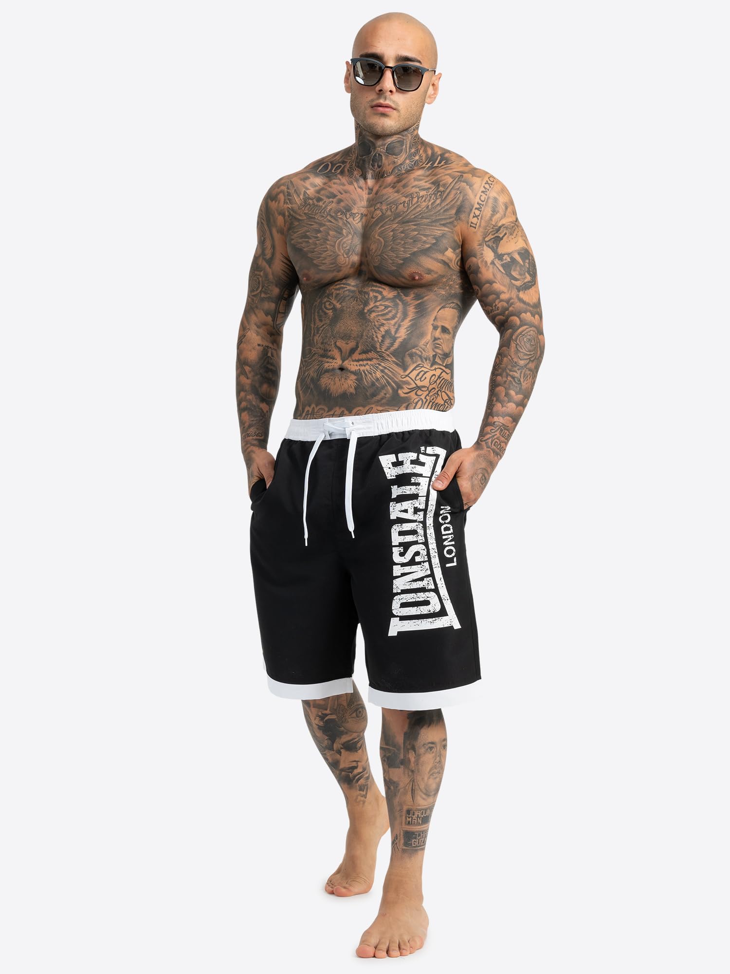 Lonsdale London Clennel Hombre Bañador Azul Regular