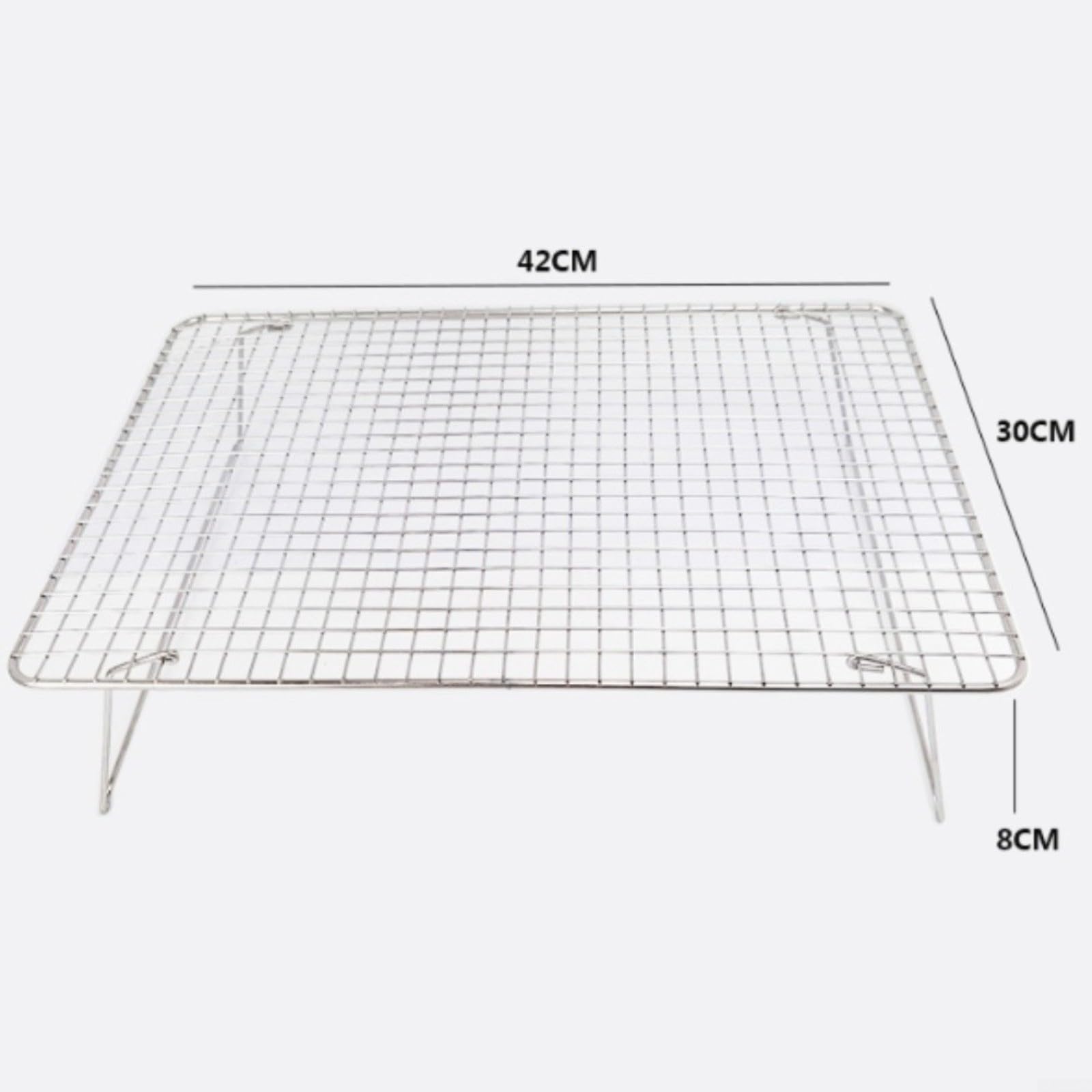 HpLive Rejilla de enfriamiento para tartas, rejilla de enfriamiento apilable de acero inoxidable para pasteles, pasteles y pan para media bandeja de horno para hornear o asar (Three-layer)
