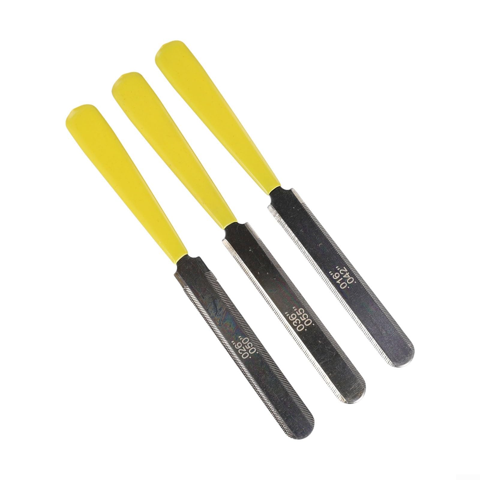 Lot de 3 limes à sillet de guitare conçues pour un usage professionnel luthier