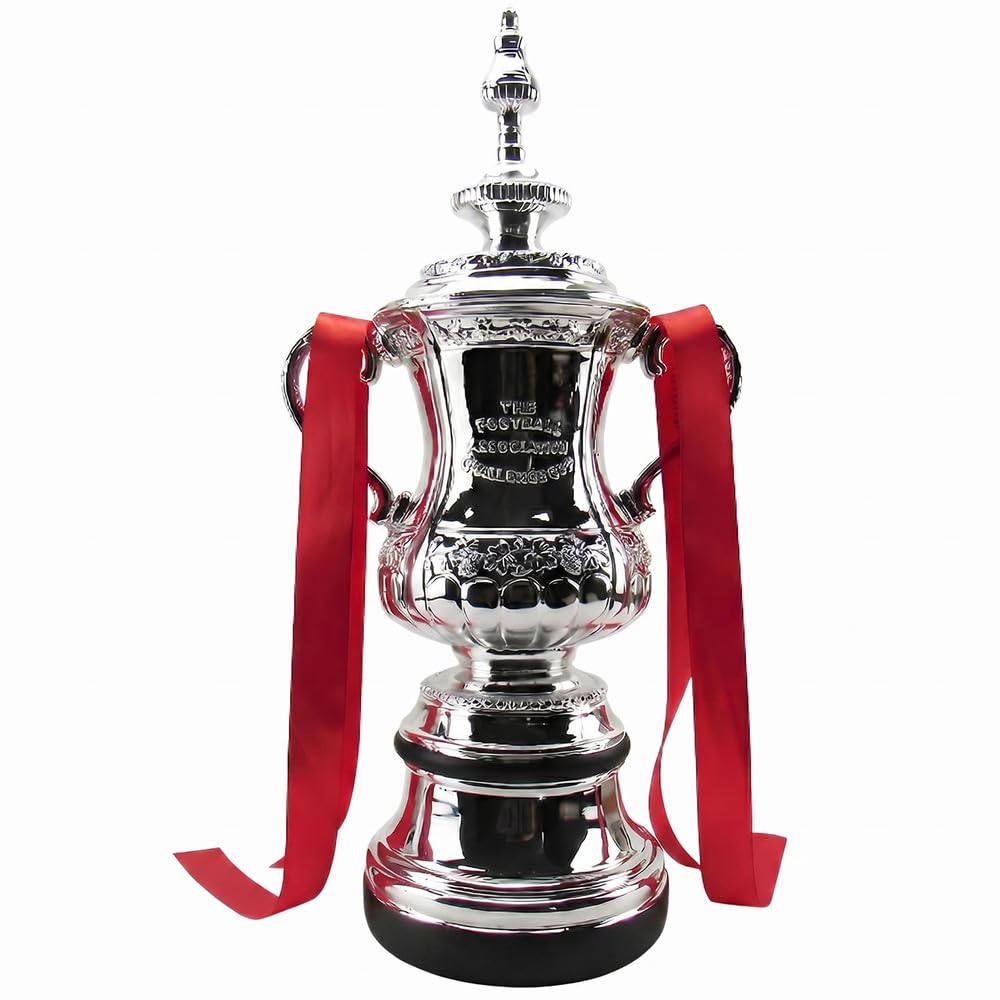 FA Cup Trofeo Réplica Fútbol Copa Plata Colección | Trofeo réplica FA Cup acabado plata para aficionados, coleccionistas, clubes y decoración deportiva