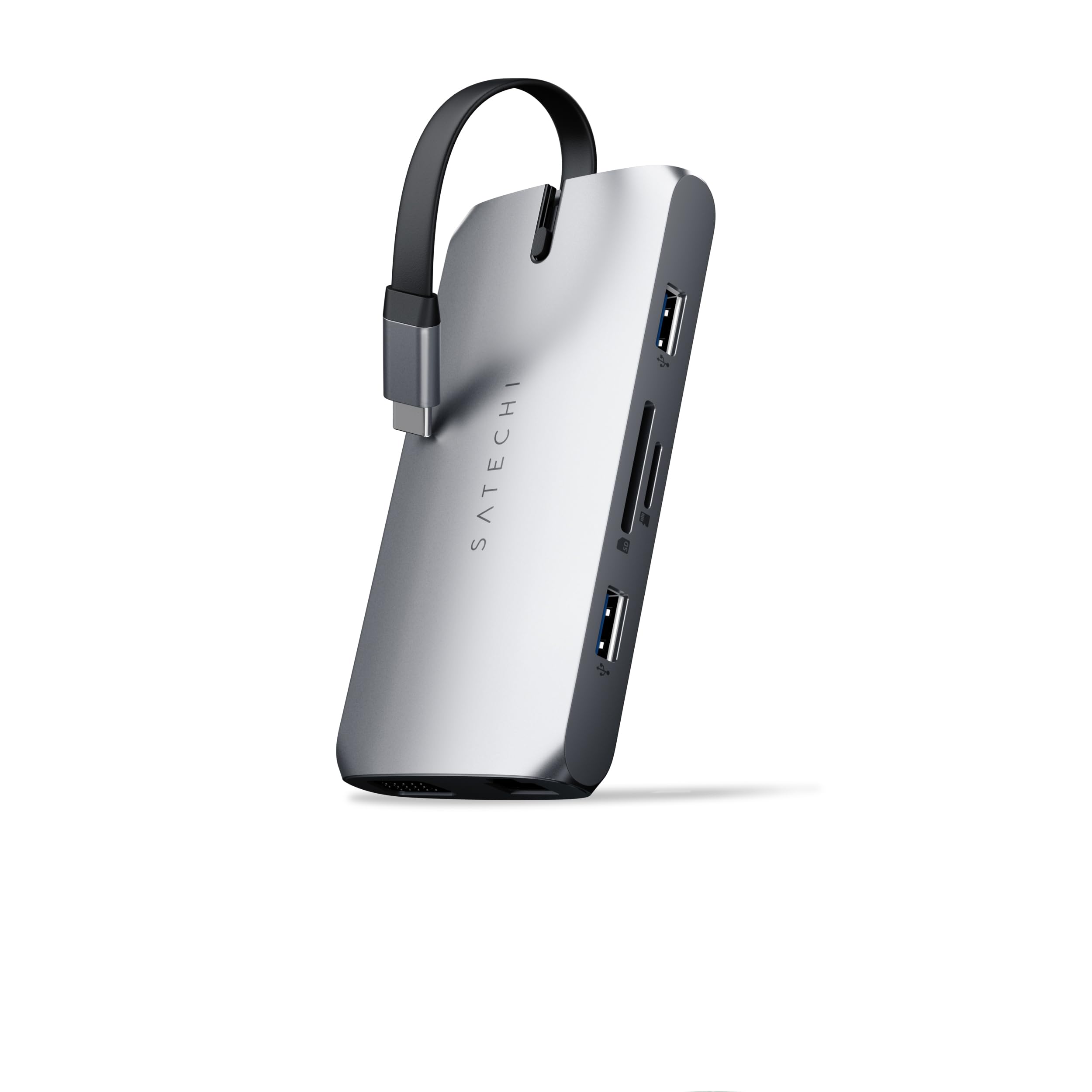 Hub USB-C 7-en-1 Magnétique Satechi - 100W PD, HDMI 4K, Ethernet, Ports USB-A, Lecteur SD - Pour Mac/Windows
