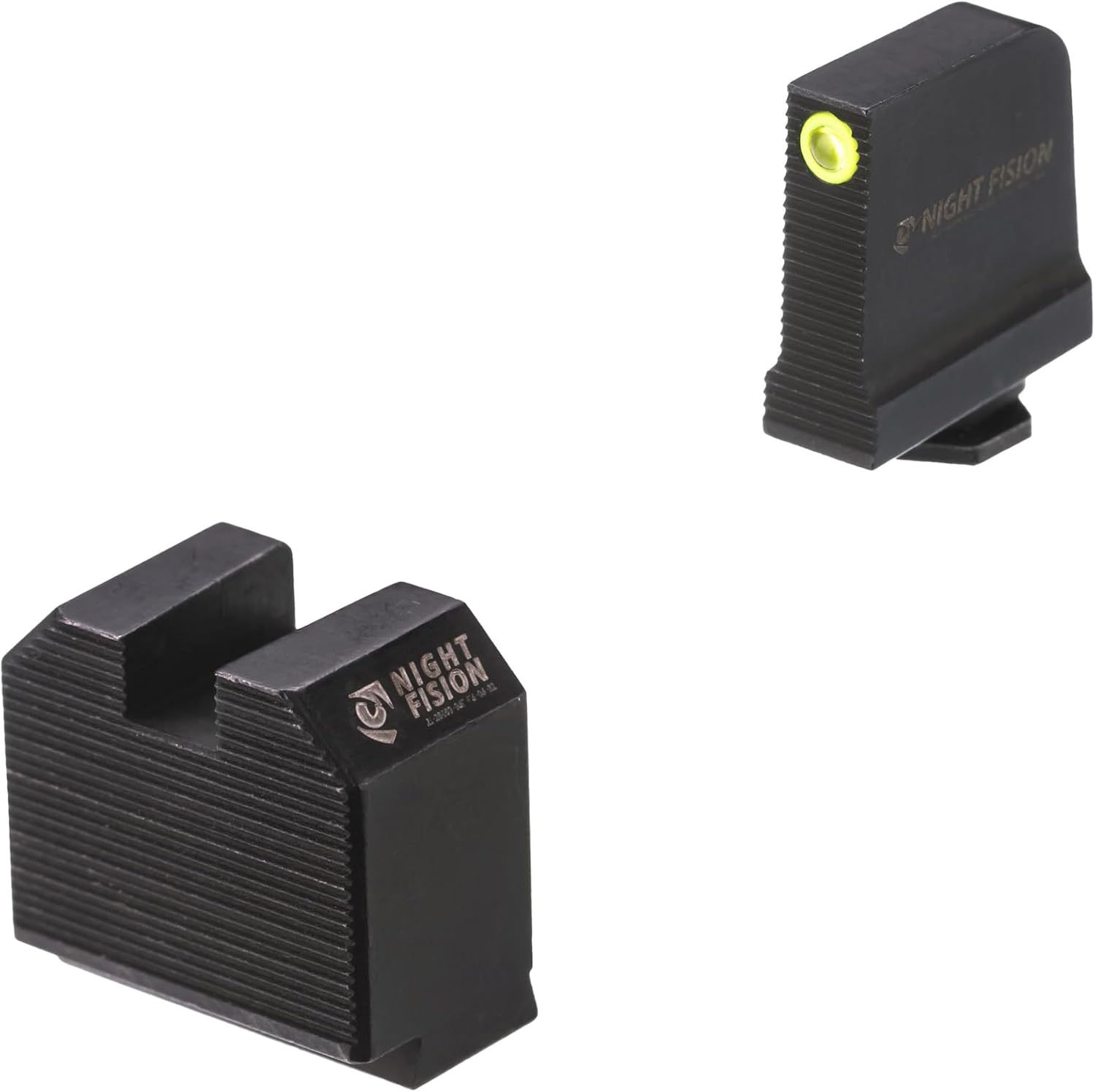 Night Fision GLK-005-465-488-YGZX Optics Ready Stealth Night Sight Set for Glock 48 w/RMRcc - Yellow Front Ring, Blank Rear Sight