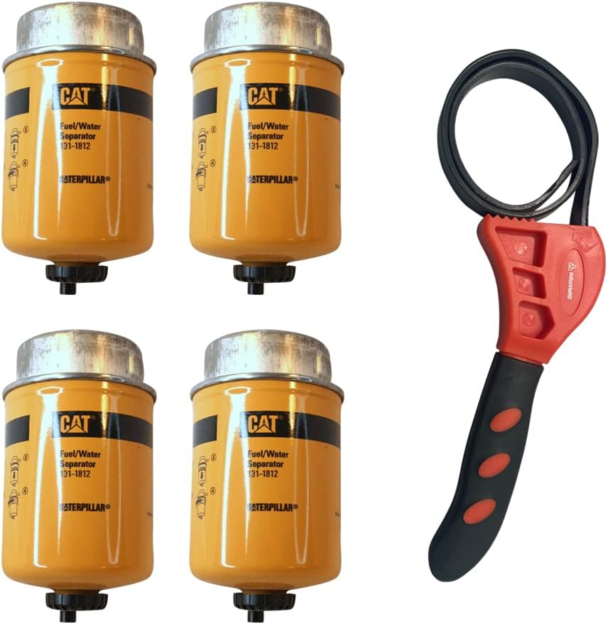 Caterpillar 131-1812 Fuel Water Separator w/IHD Strap Wrench Bundle (2)