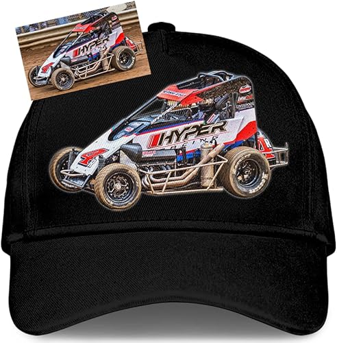 Gorra de béisbol personalizada con fotos y pistas de suciedad, gorra clásica de auto enano, regalos para regalo de corredores de autos enanos,