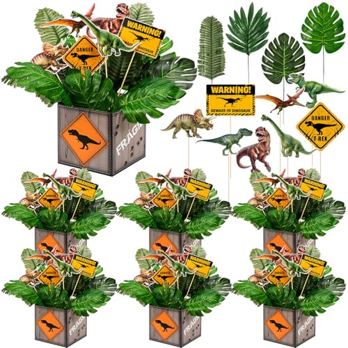 6 Set Dinosaur Party Centerpiece Decorations