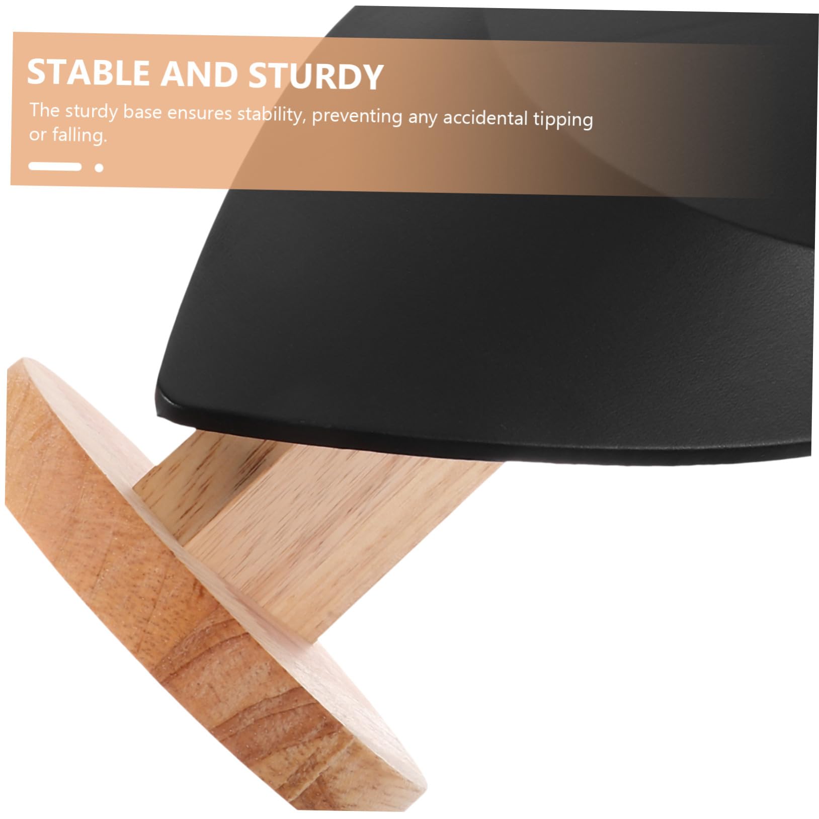 ERINGOGO Schmuckständer mit Stabilem Holzsockel Schmuckhalter für Halsketten und Ketten Elegante Pu leder Oberfläche Minimalistisches Design für Schmuckpräsentation im Laden