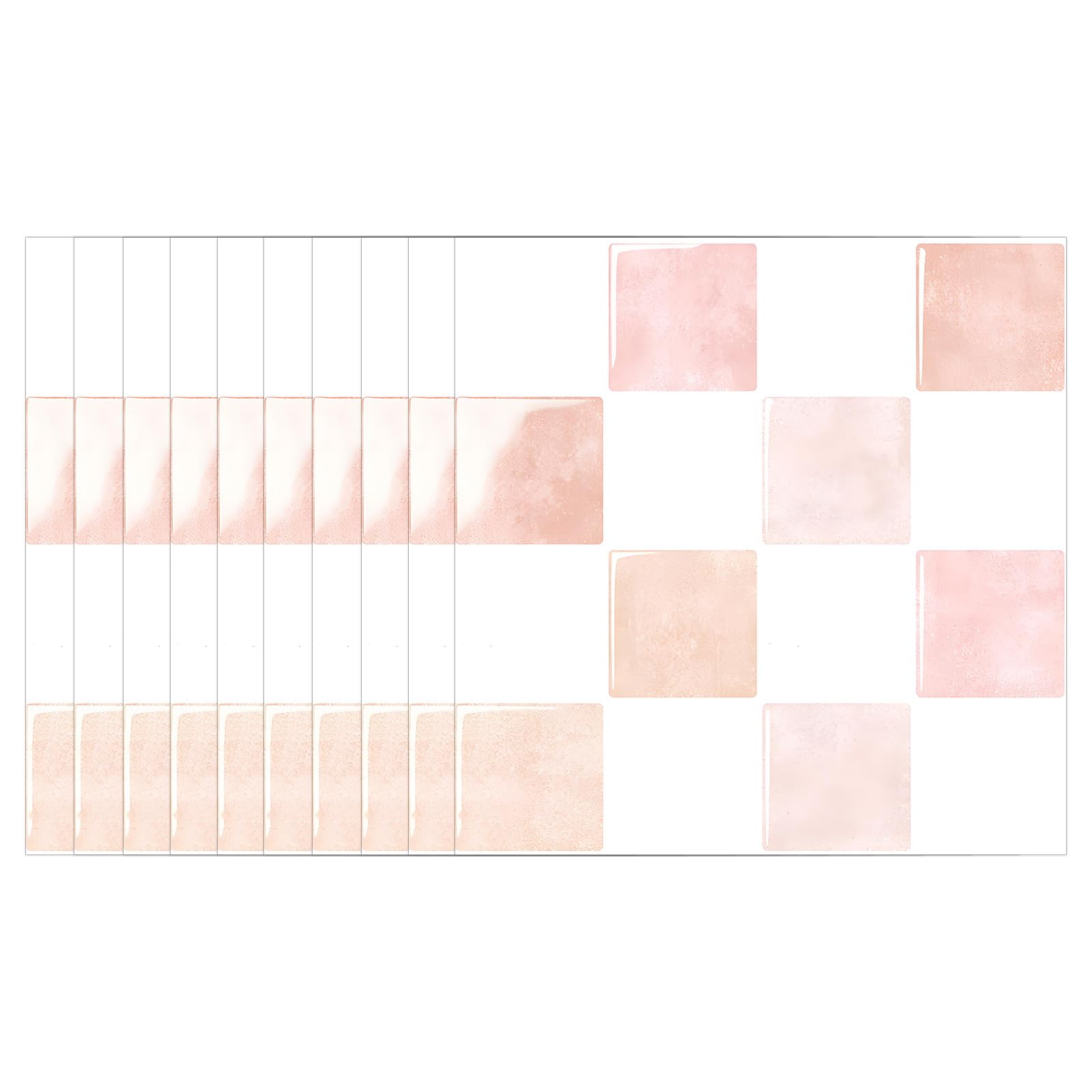Kaeltsyn 10 Sheets Modern Geometric PET Wall Tiles for Home Renovation Easy Maintain Peels and Stick Backsplash