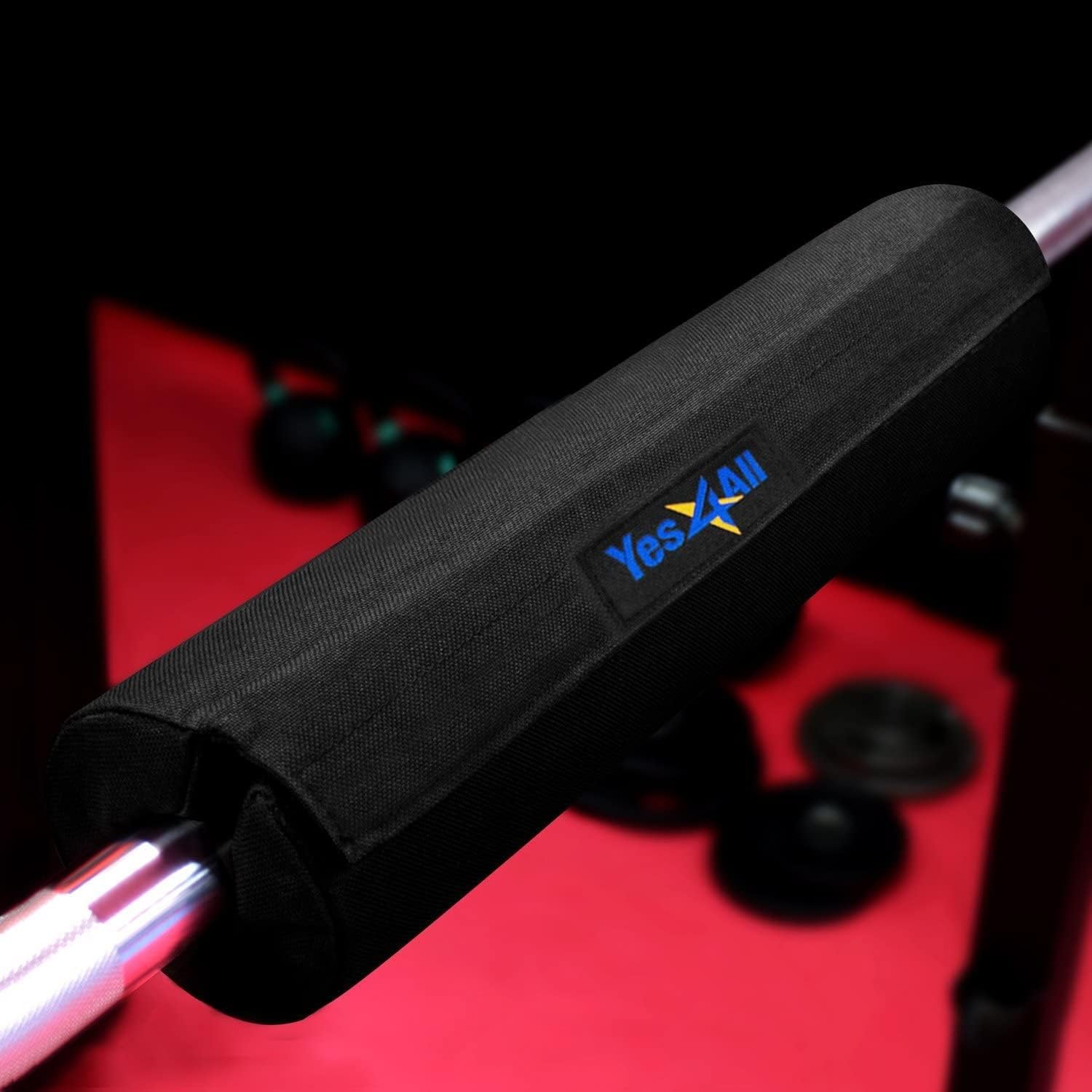 Yes4All Barbell Thick Foam & Nylon Pad, Neck Shoulder Protective Pad For Lunges, Squats And Hip Thrust - Fit Standard Olympic Bar