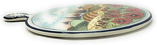 Miniatura 4 de CERAMICHE PARRINI - Utensilios de cocina de cerámica italiana para azulejos de cerámica, salvamanteles decorados con paisaje toscano, amapolas