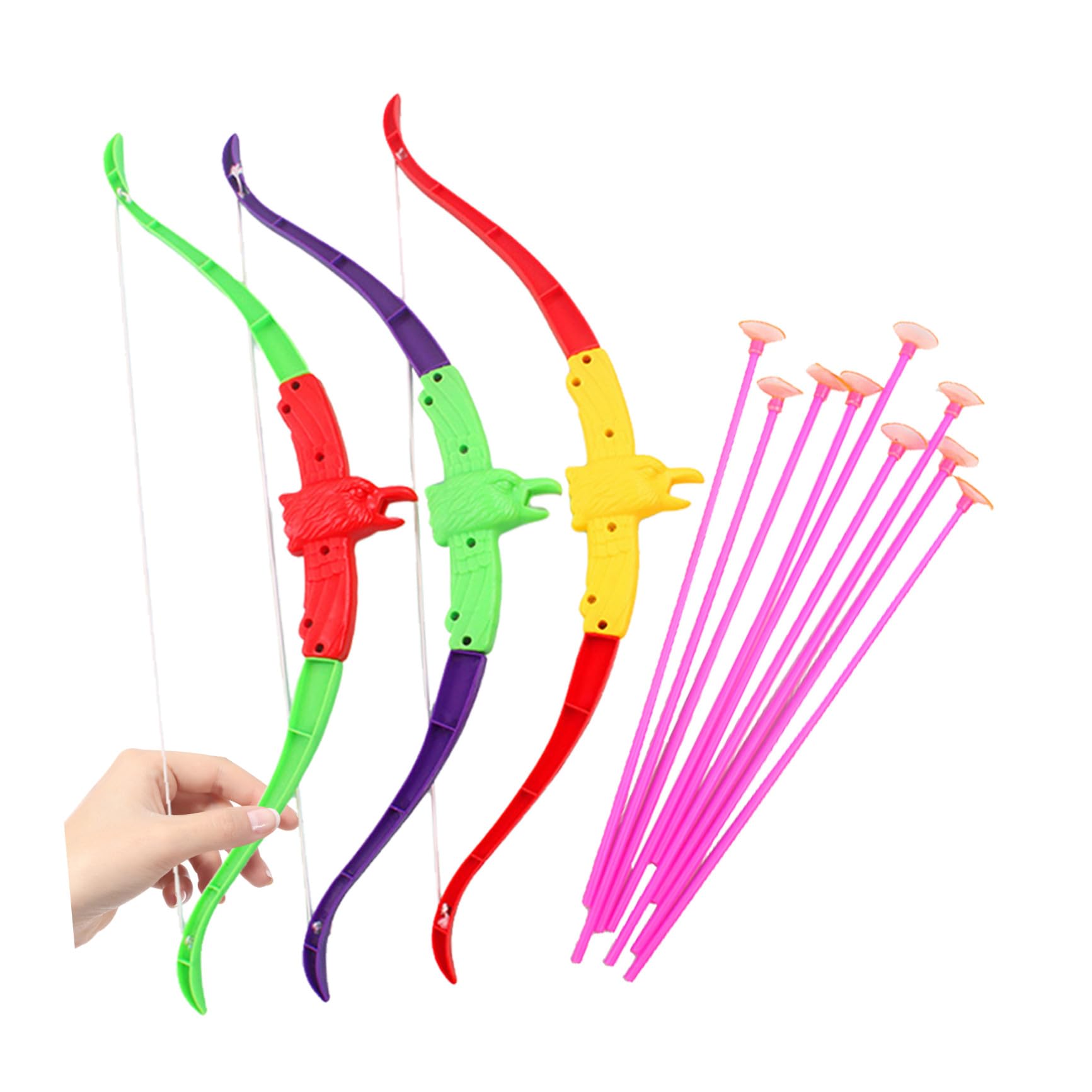 ifundom 3ensembles Jeu De Tir à Arc Simulation pour Garçon Fille Jouet Extérieur Garçon Fille Cadeau Et Ergonomique Couleurs Aléatoires