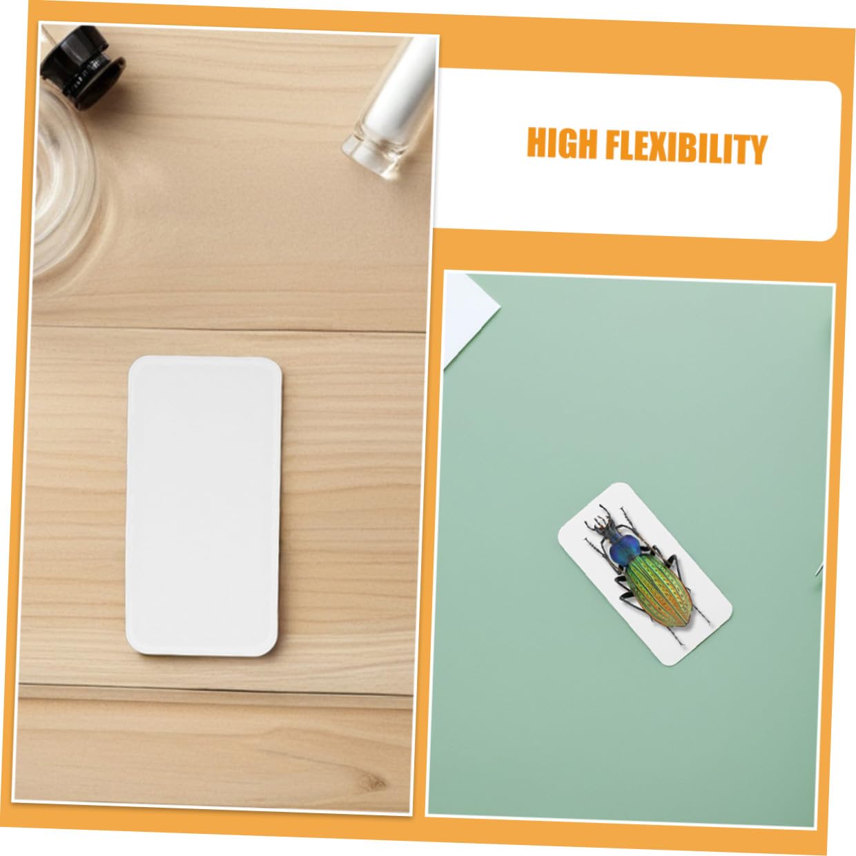 180pcs Insect Pinning Boards with Rounded Corners, Entomology Spreading and Specimen Mounting Cards (100pcs 50x25mm + 80pcs 65x25mm), Micro Specimen Display for Butterfly and Bug