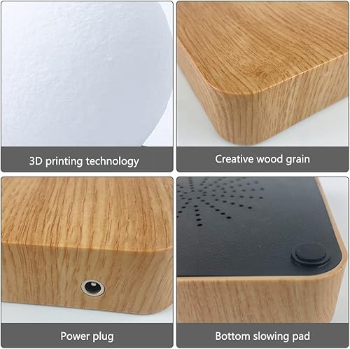 Miniatura 3 de PeacePlanet Maceta flotante, florero, regalo, levita y gira en el aire, luz nocturna, control táctil, regalo para novia, mamá, cumpleaños,