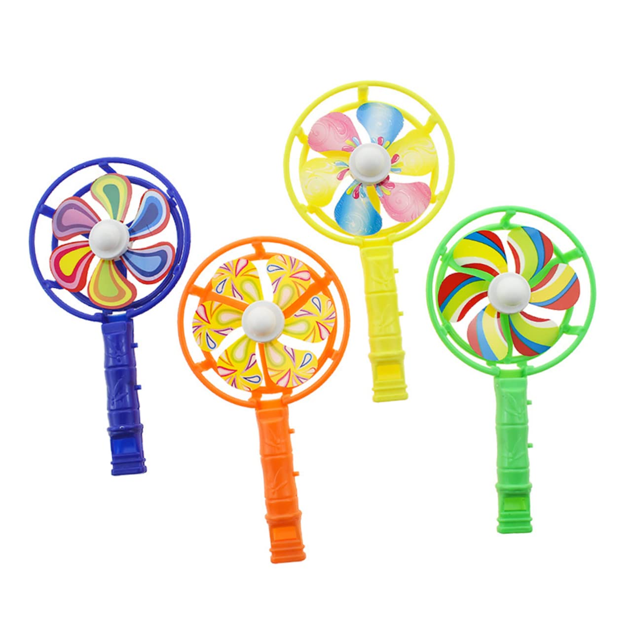SAFIGLE 12pcs Yard Bright Windmill Assorted Birthday Fillers Random Children Treasure Whistles Color for Kids Whistle Bag Creative Colors Small Portable Noise Rainbow Novel DIY Pinwheels
