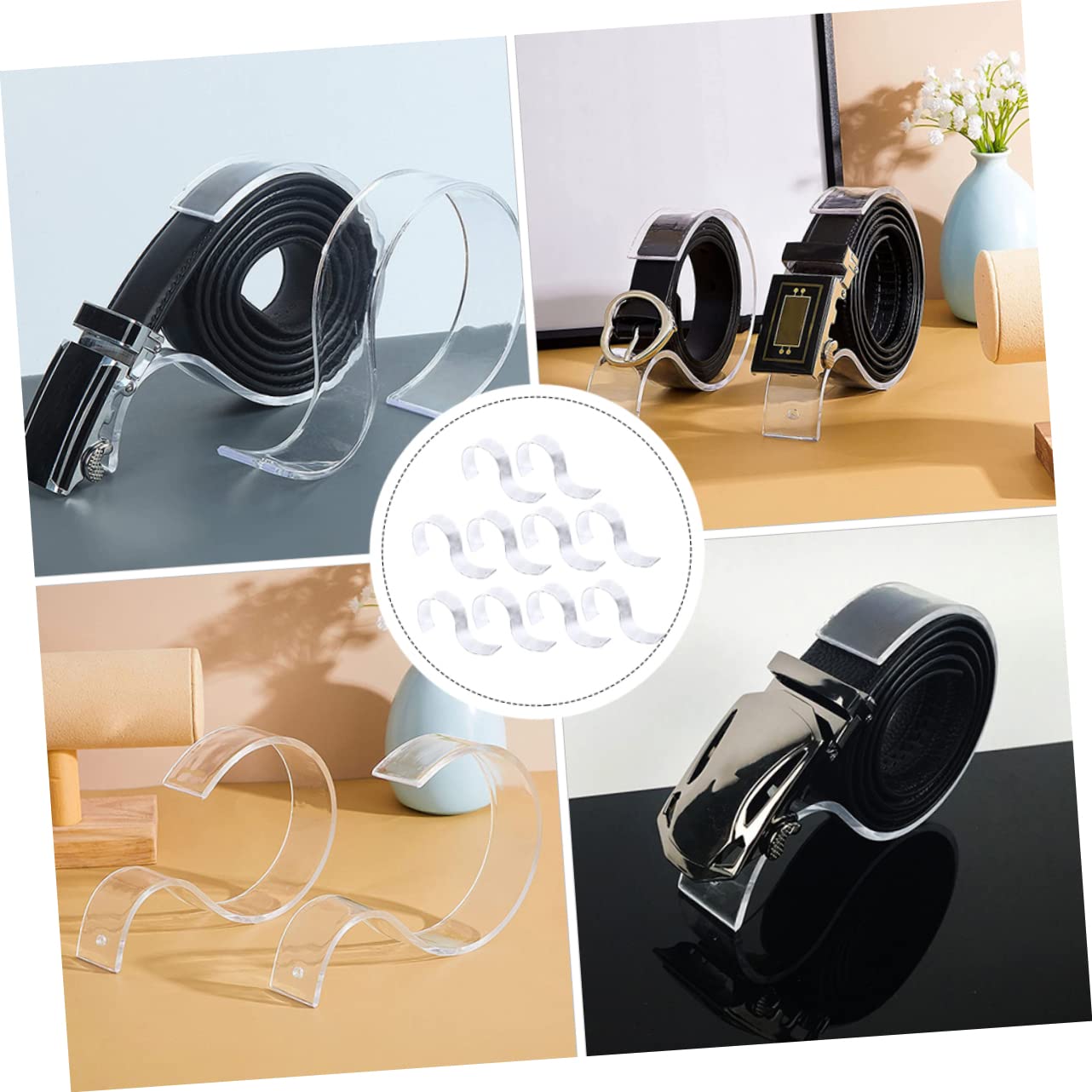 【さらに値下げしました】かわいいベルトディスプレイスタンド 金属製 さらに値下げしました】かわいいベルトディスプレイスタンド 金属製