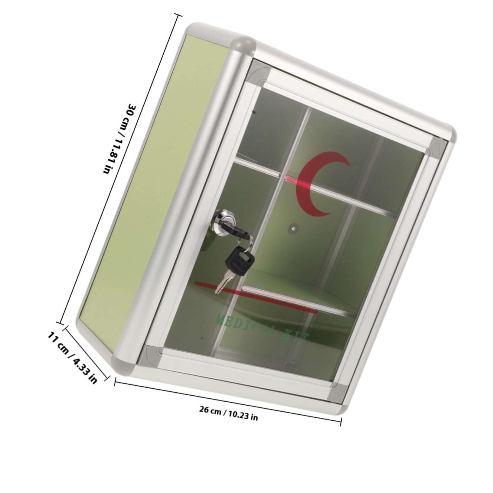 PRETYZOOM Caja De Almacenamiento De con Cerradura Caja De Seguridad para Organizador Hogar Montable La Pared para Kit Primeros Auxilios