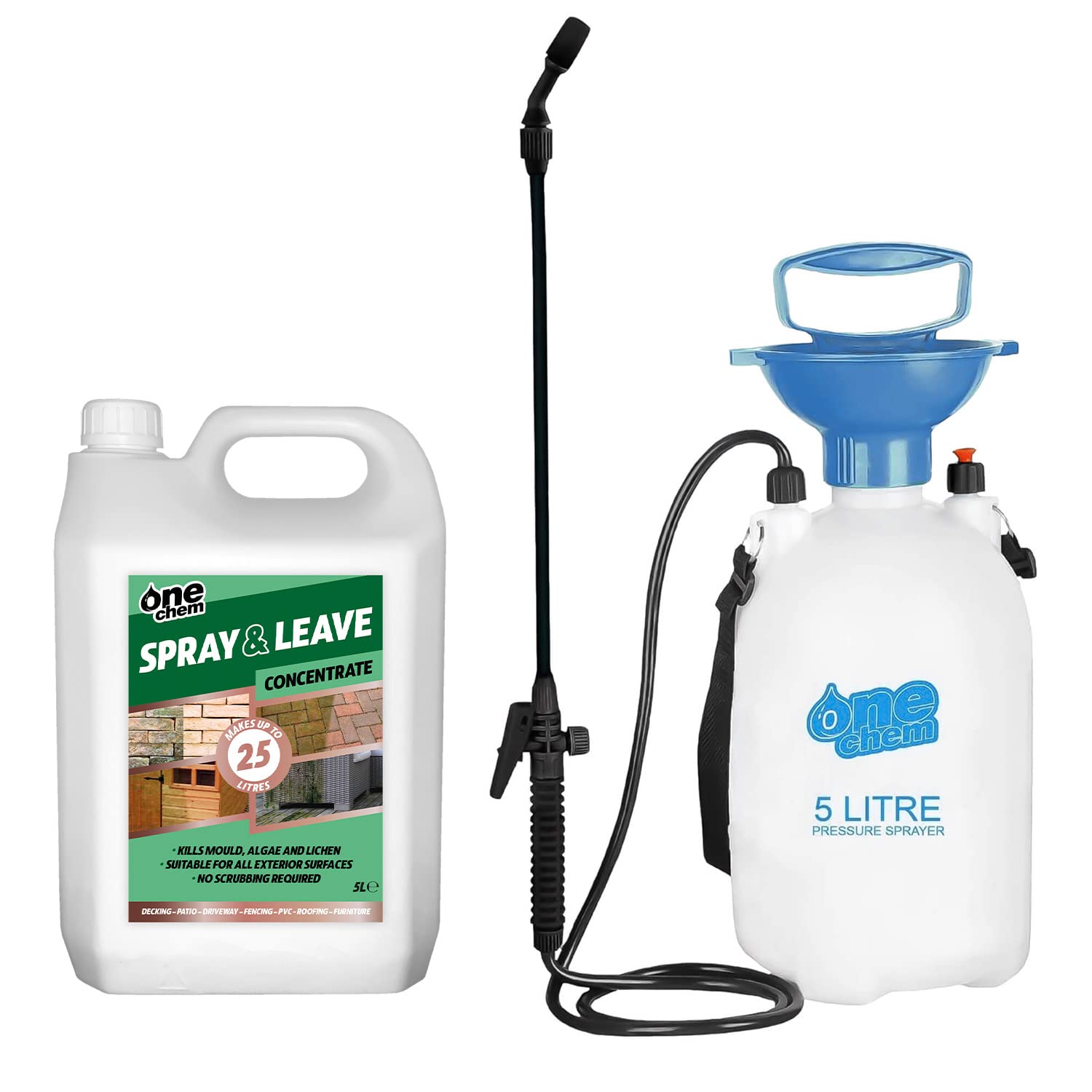 Buy OneChem 5 Litre Concentrate Spray and Leave with 5L Garden Sprayer