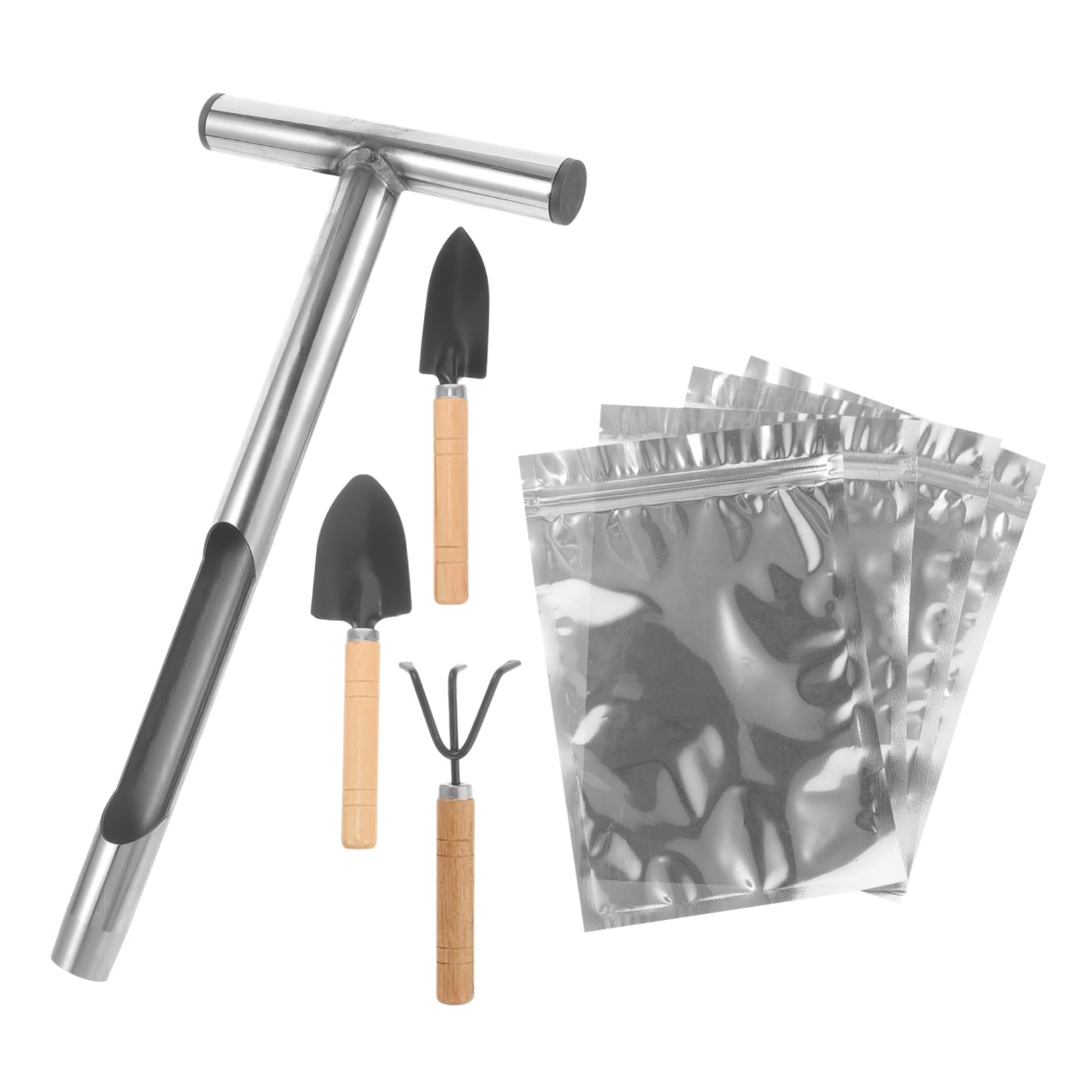 DOITOOL Edelstahl Bodenproben sonde T Griff Robust Rostfrei Ergonomisch Leichter Bodenprobennehmer für Garten Nutzgarten Landwirtschaft Praktische Bodentest sonde für Genaue Probenahme