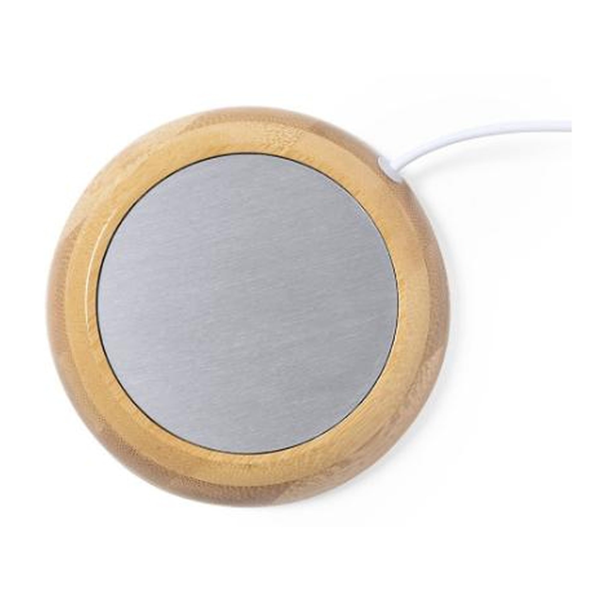 Calientatazas USB Bambú – Calentador de Tazas para Escritorio y Oficina | Mantiene Caliente Café y Té | Posavasos Calefactable Ecológico | Regalo Oficina Teletrabajo