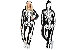 Women's Jumpsuit Halloween Costume: Transform into a Spooktacular Skeleton