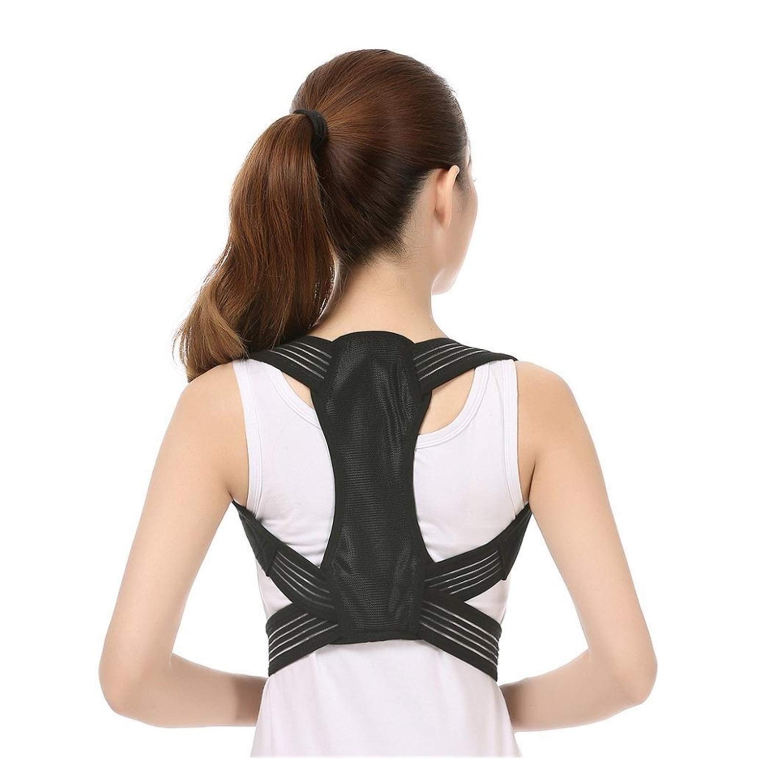 DSMYYXGS Corrector De Postura De Clavícula Ajustable Adulto Hombres Superior Tirantes para Espalda Hombro Cinturón De Soporte Lumbar Corsé Corrección De Postura