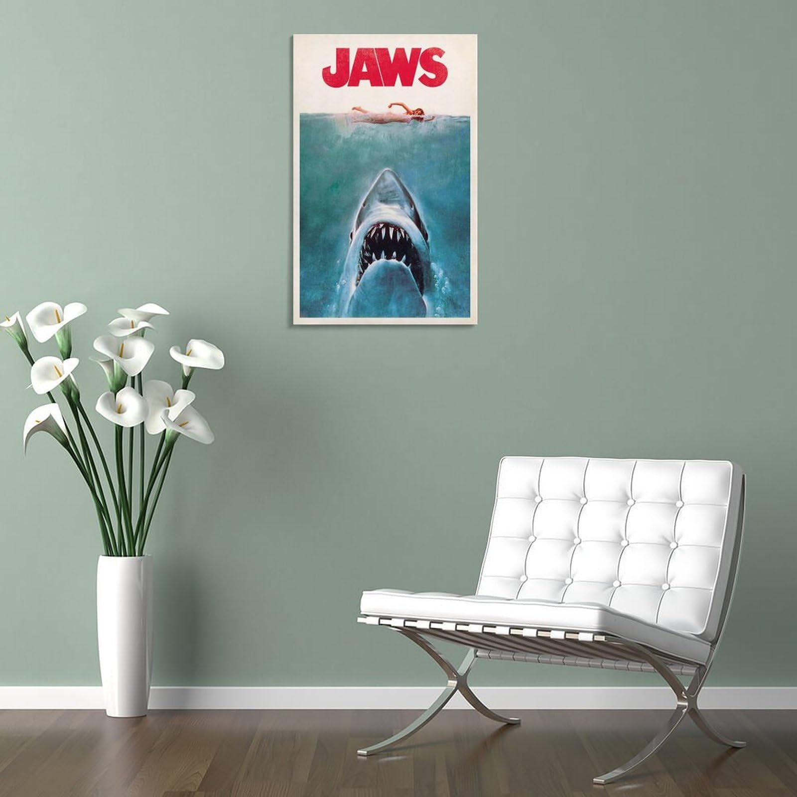Amazon.co.jp: JAWS ジョーズ - SHARK ポスター プリント キャンバス