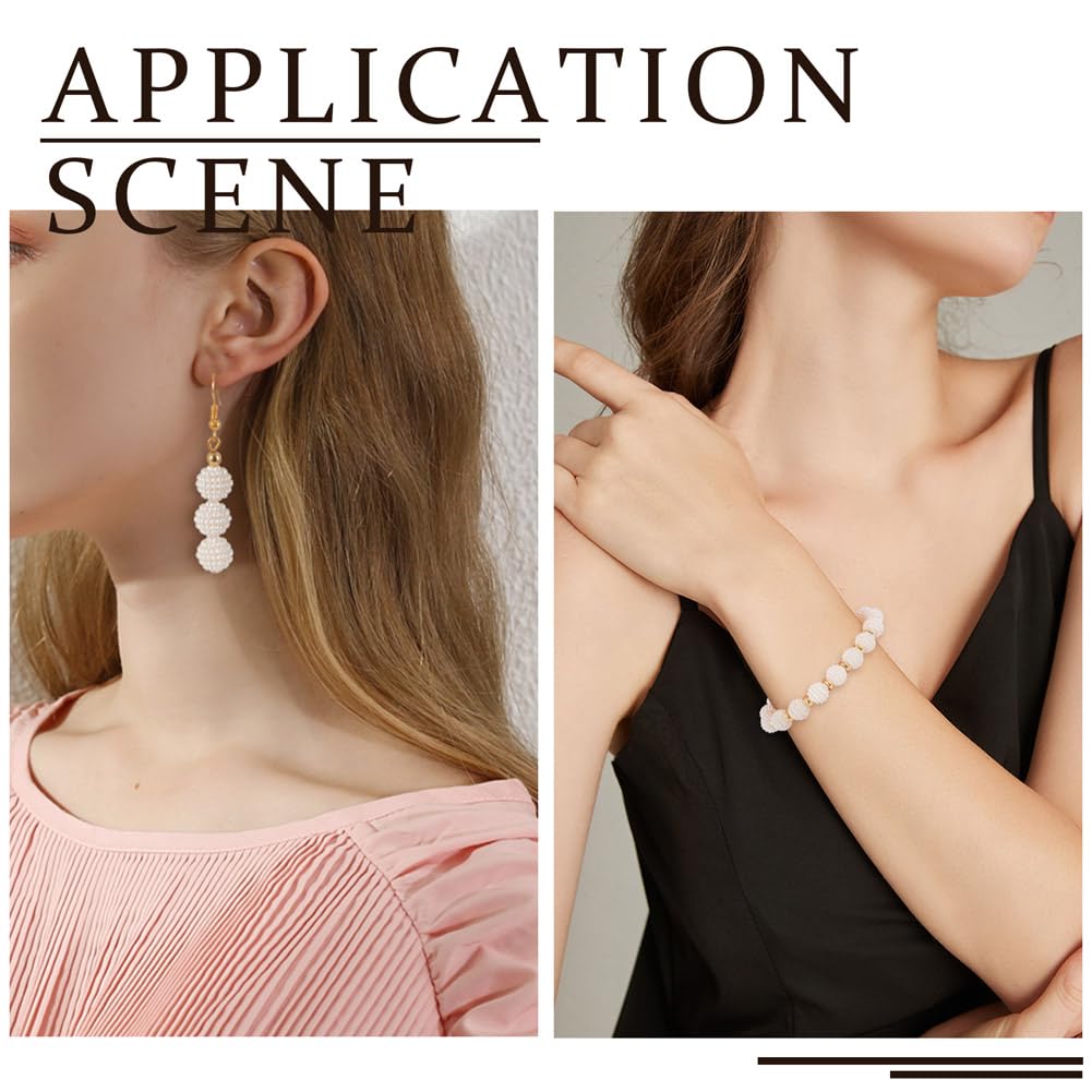 Cheriswely, 200 Perline In Acrilico Oro Da 7 Mm, Con Disco Rotondo - Foto 4