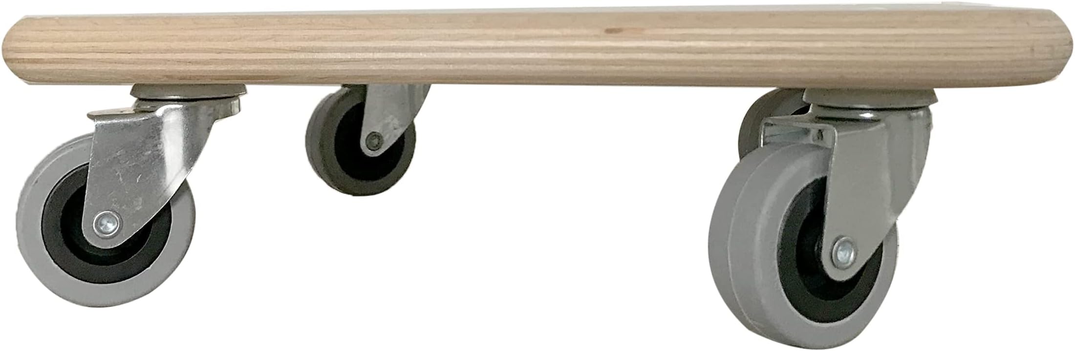 Dörner + Helmer Transport Roller, Stable, Soft mini (Roller Board, Transport aid, Load Capacity max. 200 kg, 4 Rubber Wheels, 50 mm, Furniture Roller) 290624 Wood, Rectangular