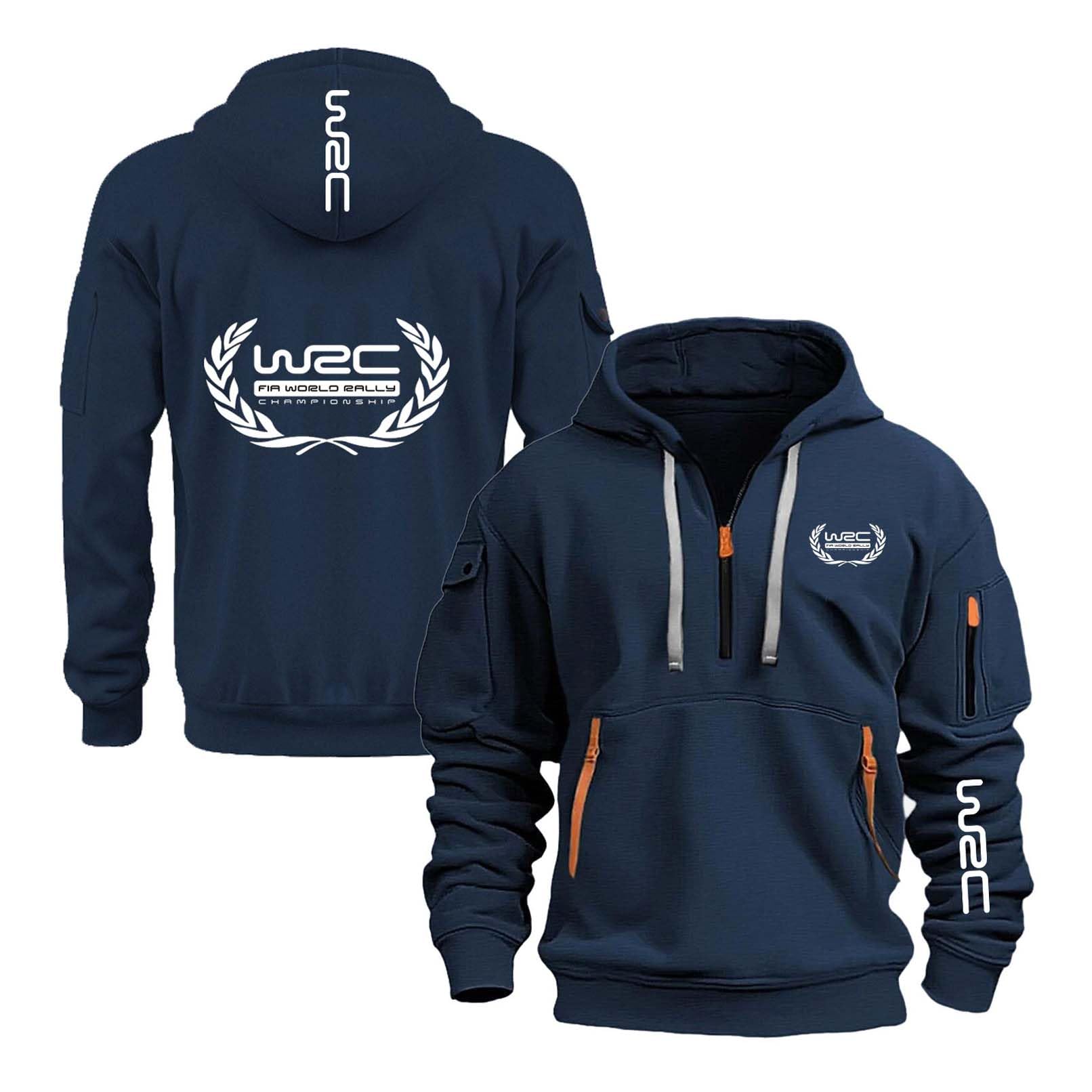 NXTBHDCW Men Hoodies Spring Autumn Activewear for W.R.C Workout Jackets Hooded Graphic Coats Cozy Tops Hoody Pullover Sweatshirt Half Zip Outwear-SLanS||x_l