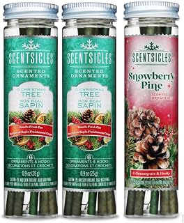 Scentsicles Three Pack - Two Bottles of O Christmas Tree and One Bottle of Snowberry Pine (18 Sticks Total)