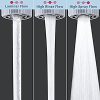 Vista 2 de Aireador de grifo giratorio, boquilla de grifo de 3 funciones, accesorio de grifo de fregadero de cocina giratorio de gran ángulo de 360°, extensor