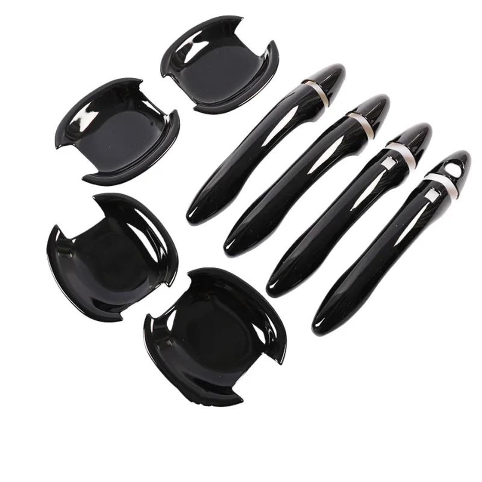YOUZKA Handle Protective for Kia for Sportage for MK3 2011-2016 Gloss Black Chrome Car Door Handle Cover Trim Sticker Styling Accessories(Handle-Bowl 2 Button)