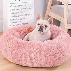CAMINHA DONUT NUVEM PET PELUCIA G REDONDA CAMA PELUCIADA NINHO CASINHA CASA COLCHONETE Cachorros E Gatos PELUCIADO FUNDO ANTIDERRAPANTE QUALIDADE PREMIUM G 60CM (ROSA)
