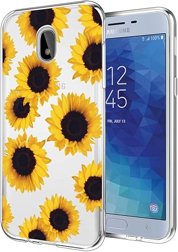 Funda para Galaxy J7 Refine/J7 2018/J7 Star/J7 V 2ª Gen/J7 Aero Case, Funda transparente para niñas y mujeres, TPU suave a prueba de golpes, funda