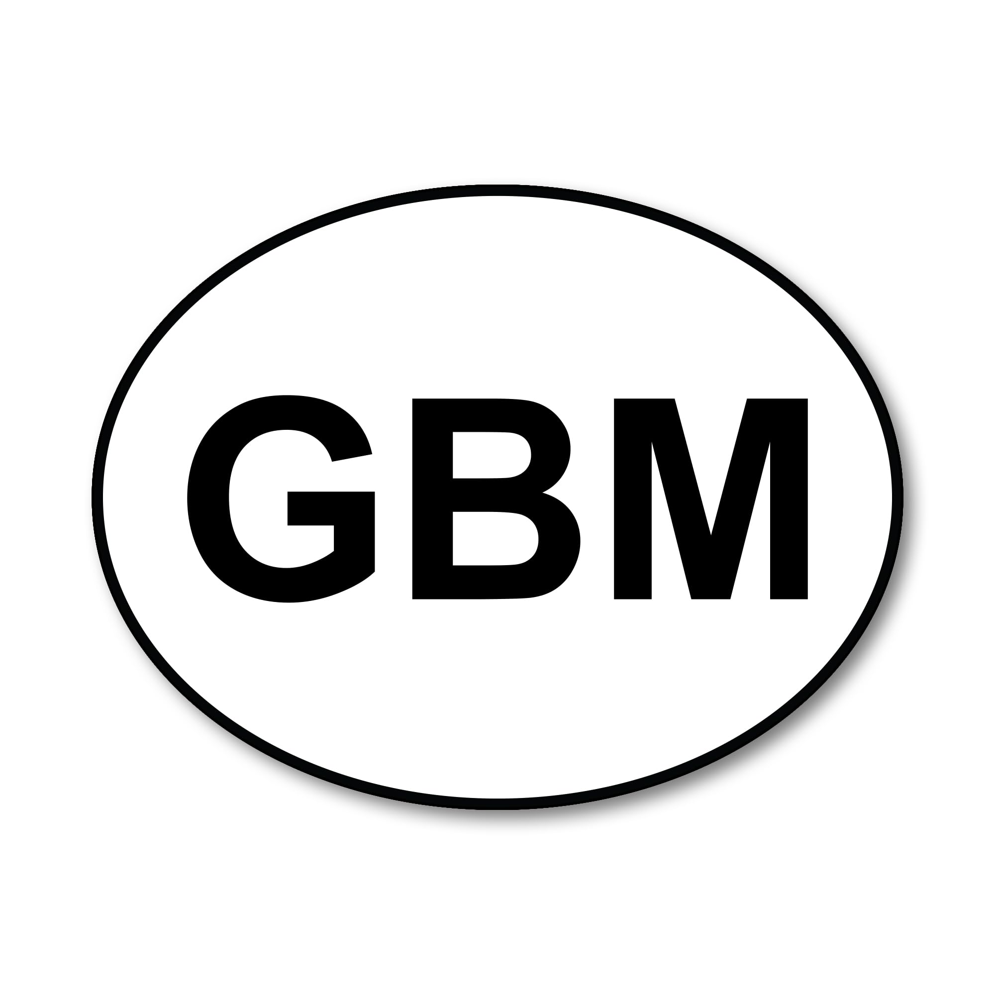 Isle of Man GBM National Identifier Car Sticker – Premium Vinyl Oval Decal – Bubble-Free, Weatherproof Vehicle Identifier for International Travel or Decorative Regional Use – Made in UK (IDGBM)