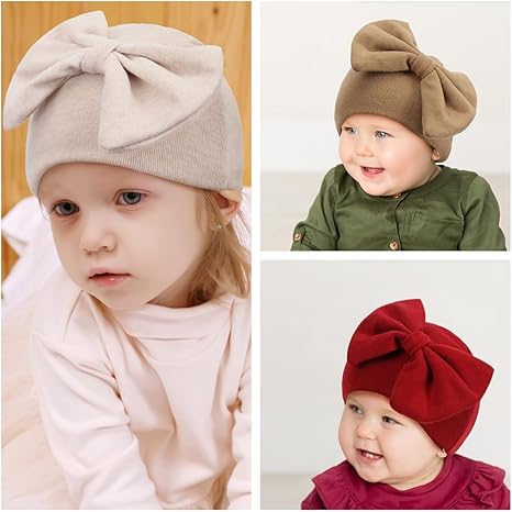 Bebé turbante diadema cabeza de algodón nudo arco diadema bebé sombrero gorros y