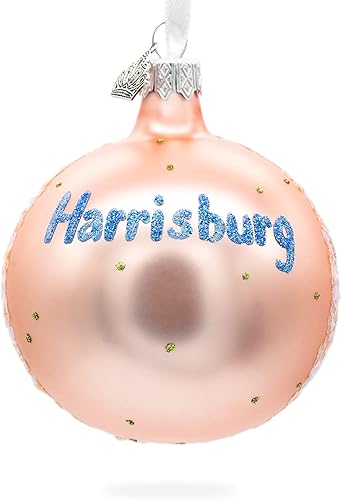 Miniatura 3 de Pennsylvania State Capitol, Harrisburg, Pennsylvania, USA Bola de cristal adorno de Navidad 3.25 pulgadas
