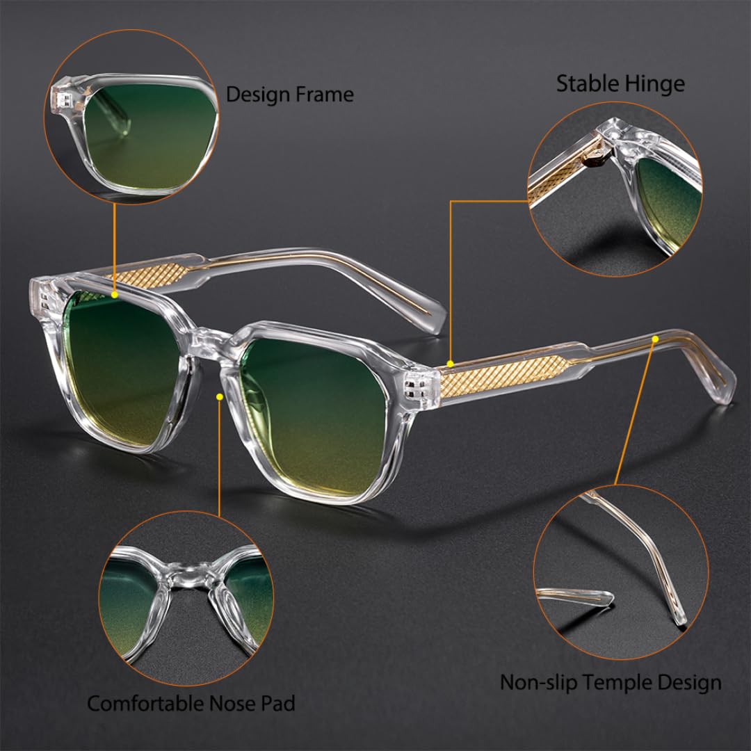 Gafas de sol de moda con montura degradada, lujo, protección UV400