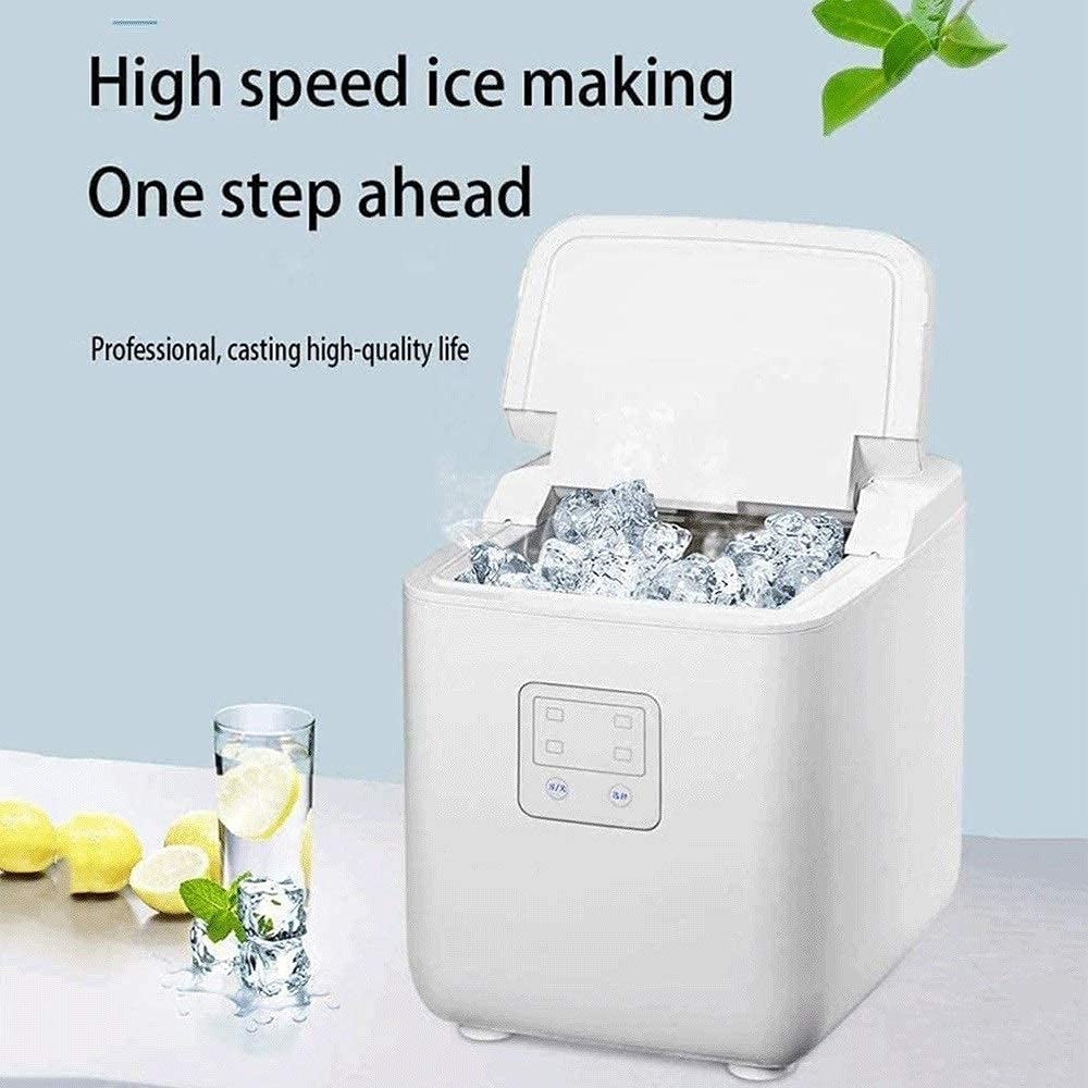 Countertop Ice Cube Maker Portable Ice-Making Machine Made of Stainless Steel Automatic Ice Machine with LCD Display Self-Cleaning Function Perfect for Home Kitchen Office Bar