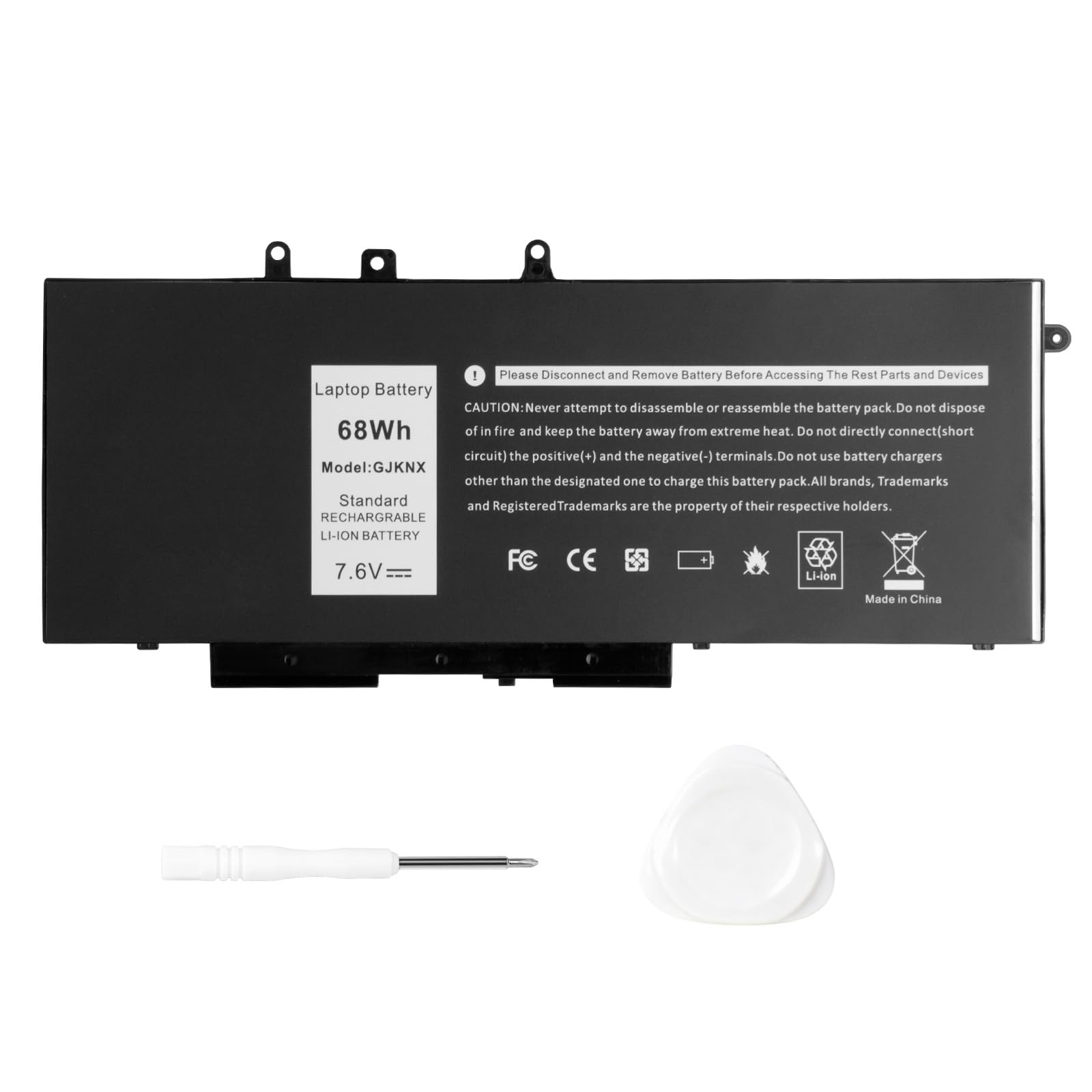 ASUNCELL 7.6V/68Wh GJKNX Batterie d'ordinateur Portable pour Dell Latitude 5480 5580 5280 5288 5488 5490 5490-TD70X5491 5495 5580 5590 E5280 E5288 E5480 E5580 Series, Dell Precision 3520 3530 Series