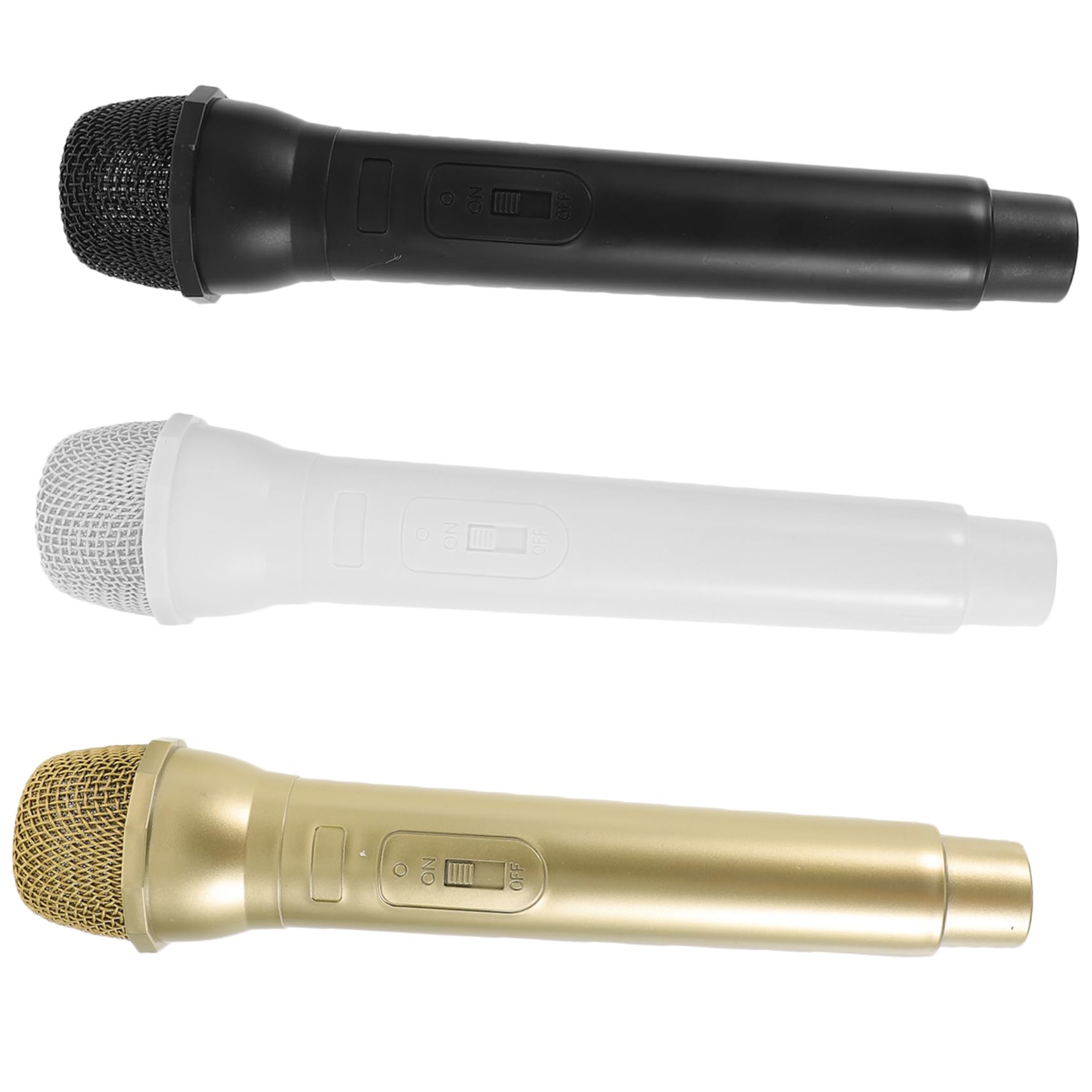 3pcs Pretend Microphone Plastic Microphone Toy Mic Microphone Costume Play Microphone Toy Singing Microphone Fake Microphone Costume Microphone Costume Accessory Microphone Toy