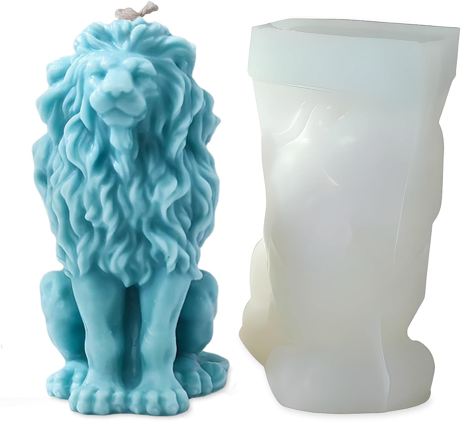 3D Lion Candle Mold - Handcraft Artistic Soy Wax Candles, Soap, Resin, Chocolate, Gypsum and Clay Crafts