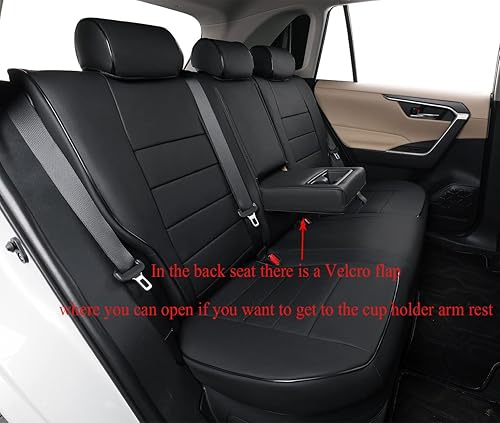 Miniatura 10 de EKR Corolla Juego completo de fundas de asiento de automóvil para Toyota Corolla 2014 2015 2016 2017 2018 2019 L, LE, LE Eco Sedán, fundas de