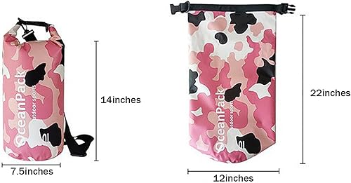 Miniatura 4 de Dry Bag impermeable para mujeres, 5L10L20L Roll Top ligero seco bolsa de almacenamiento mochila para viajes, natación, canotaje, kayak, camping y