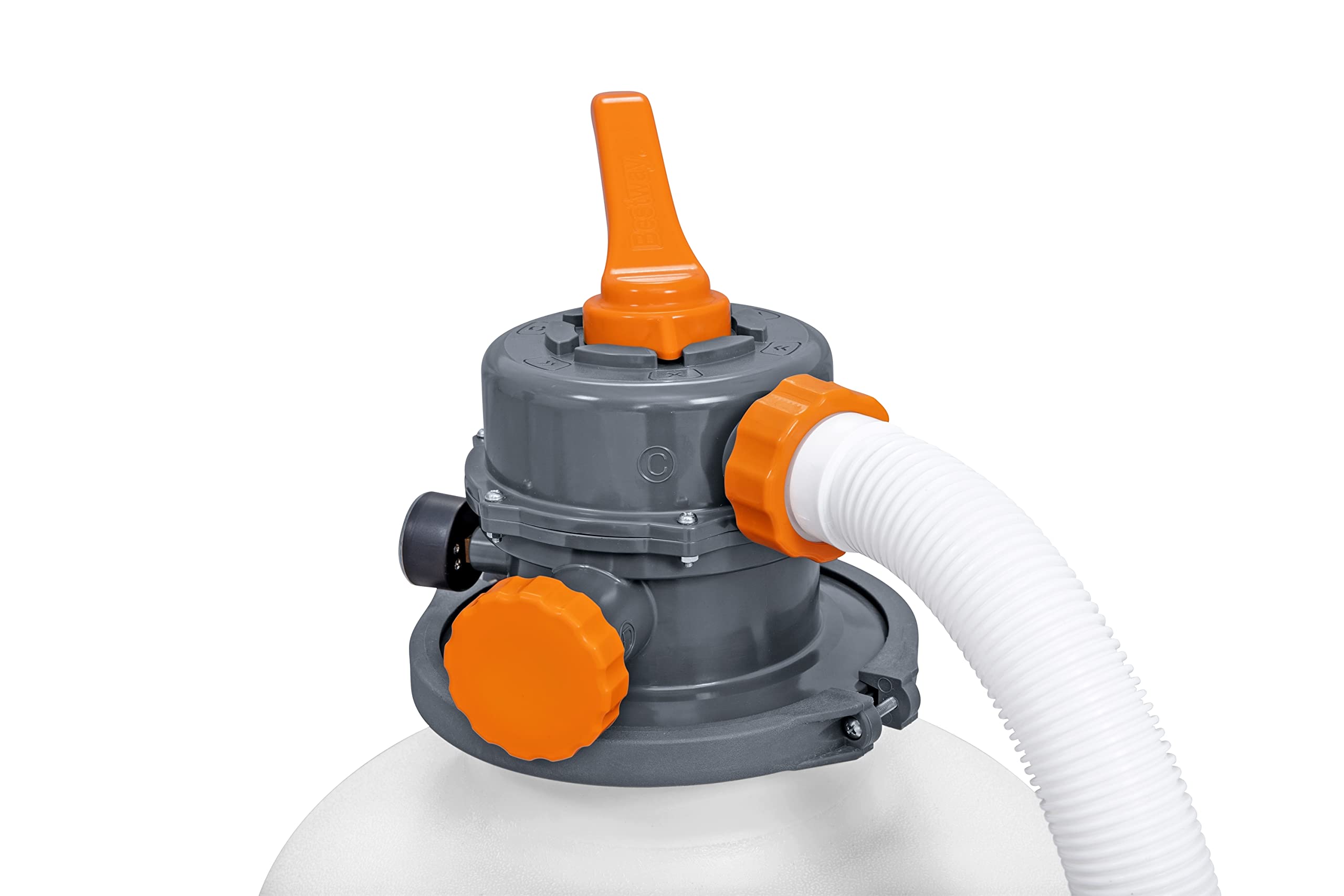Bestway Flowclear - Filtro de Arena con Temporizador (5678 l/h, 230 W), Color Blanco